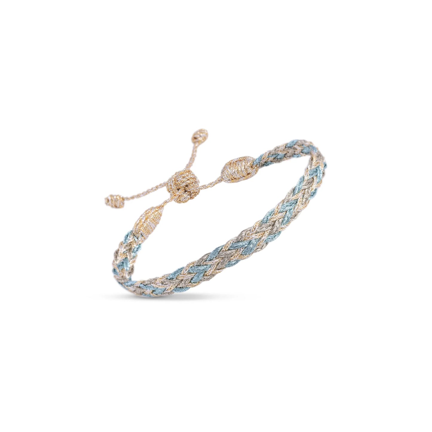 Pulsera Tejida - Celeste