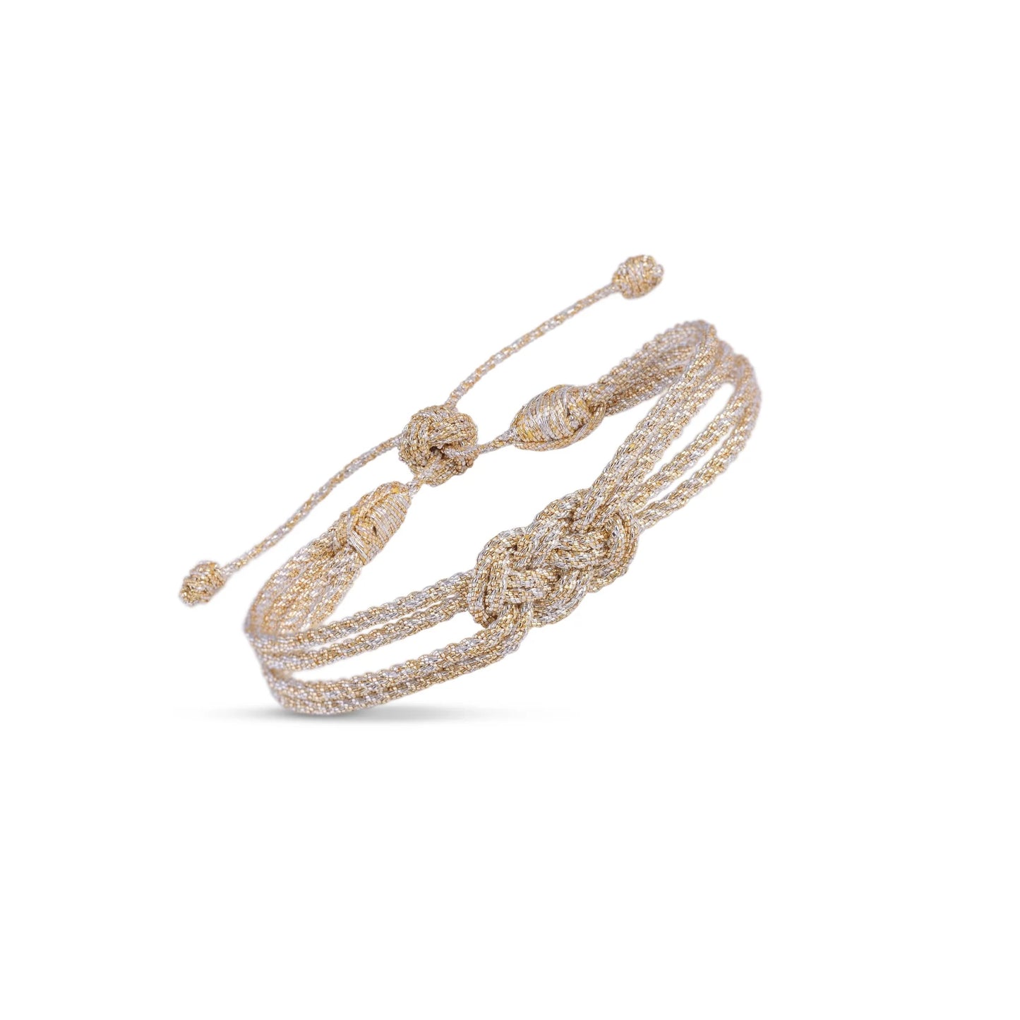 Pulsera Tejida - Gold & Silver