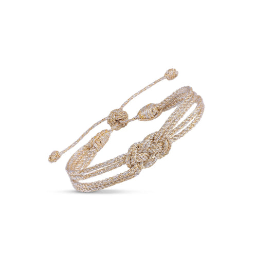 Pulsera Tejida - Gold & Silver