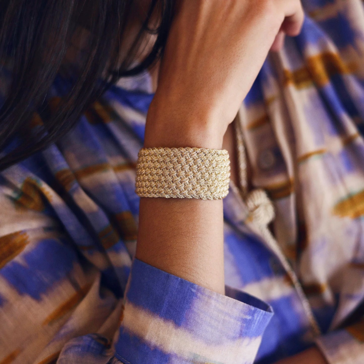 Pulsera Tejida - Gold & Silver