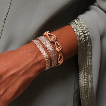 Pulsera Tejida - Gold & Silver