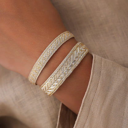 Pulsera Tejida - Gold & Silver (Copia)