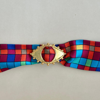 Pulsera Ojo - Tartán Bleu