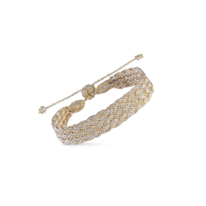 Pulsera Tejida - Gold & Silver