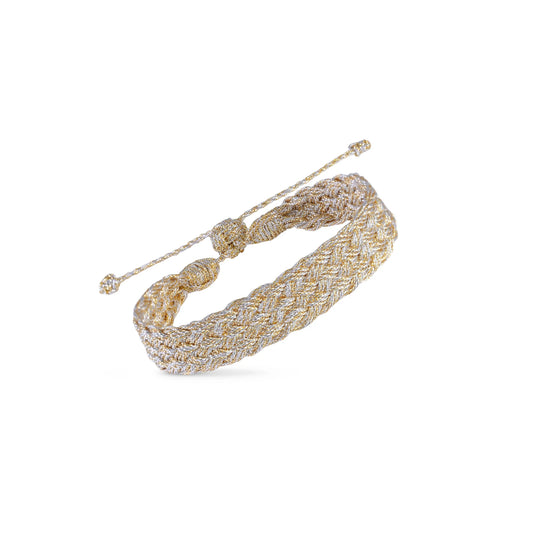 Pulsera Tejida - Gold & Silver