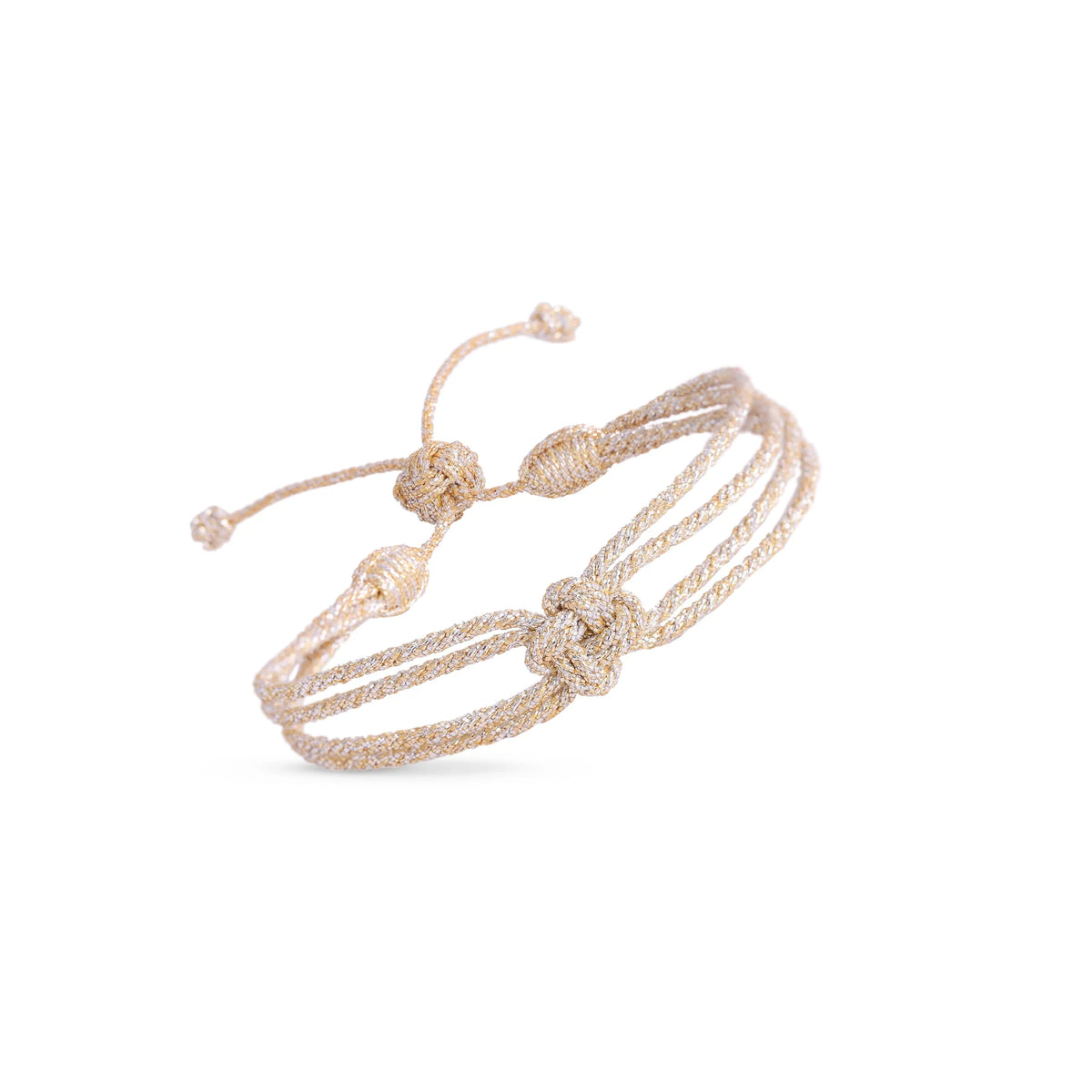 Pulsera Tejida - Gold & Silver
