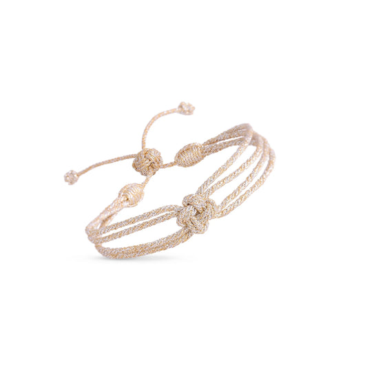 Pulsera Tejida - Gold & Silver