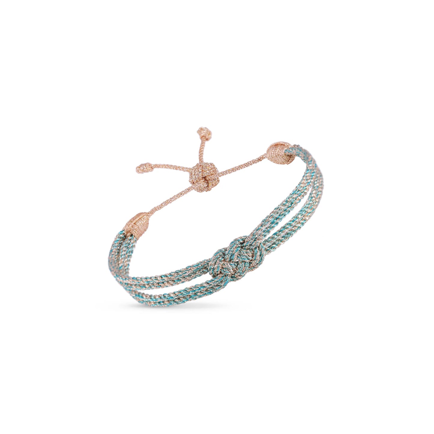 Pulsera Tejida - Celeste