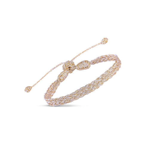 Pulsera Tejida - Gold & Silver
