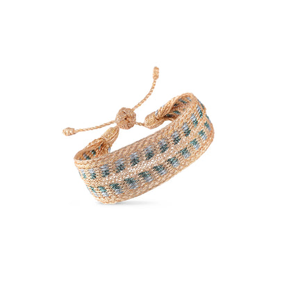 Pulsera Tejida - Celeste