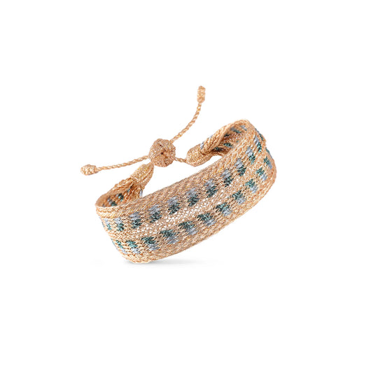 Pulsera Tejida - Celeste