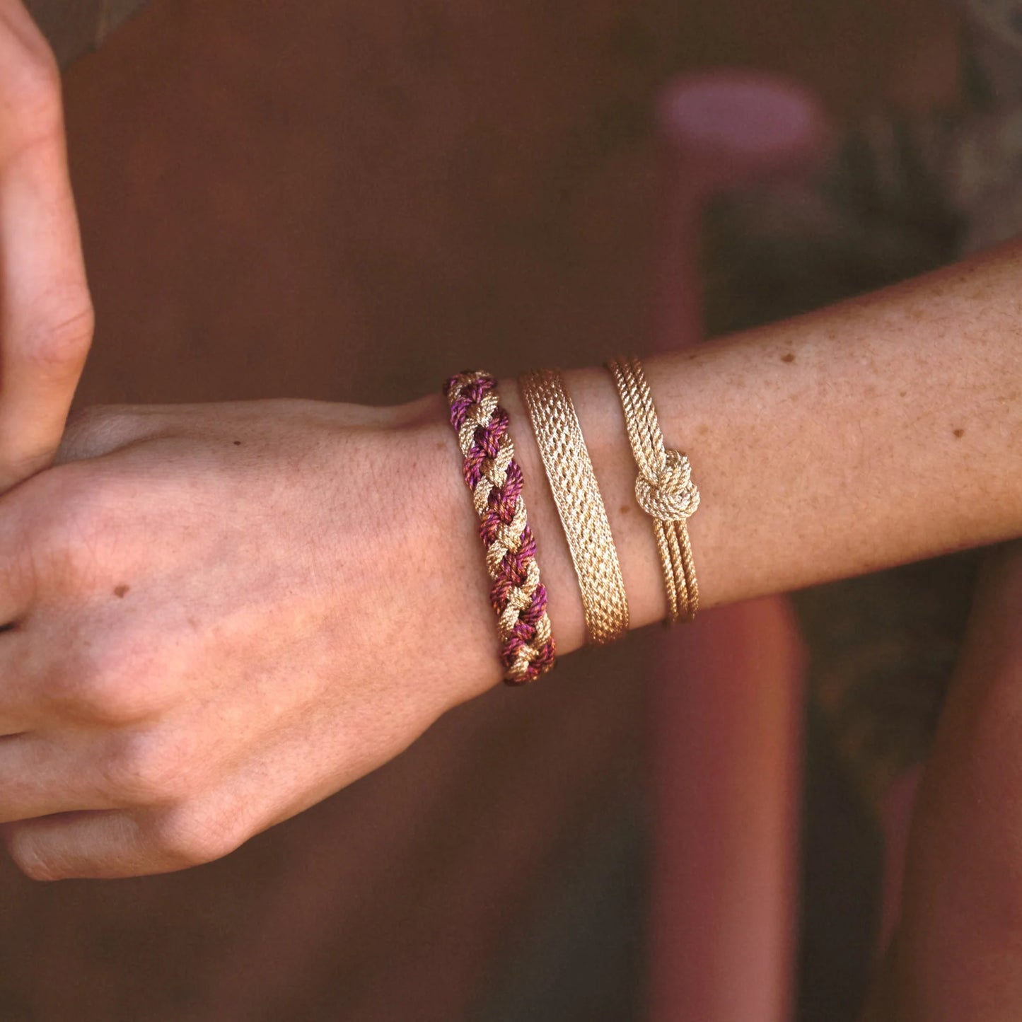 Pulsera Tejida - Corazón