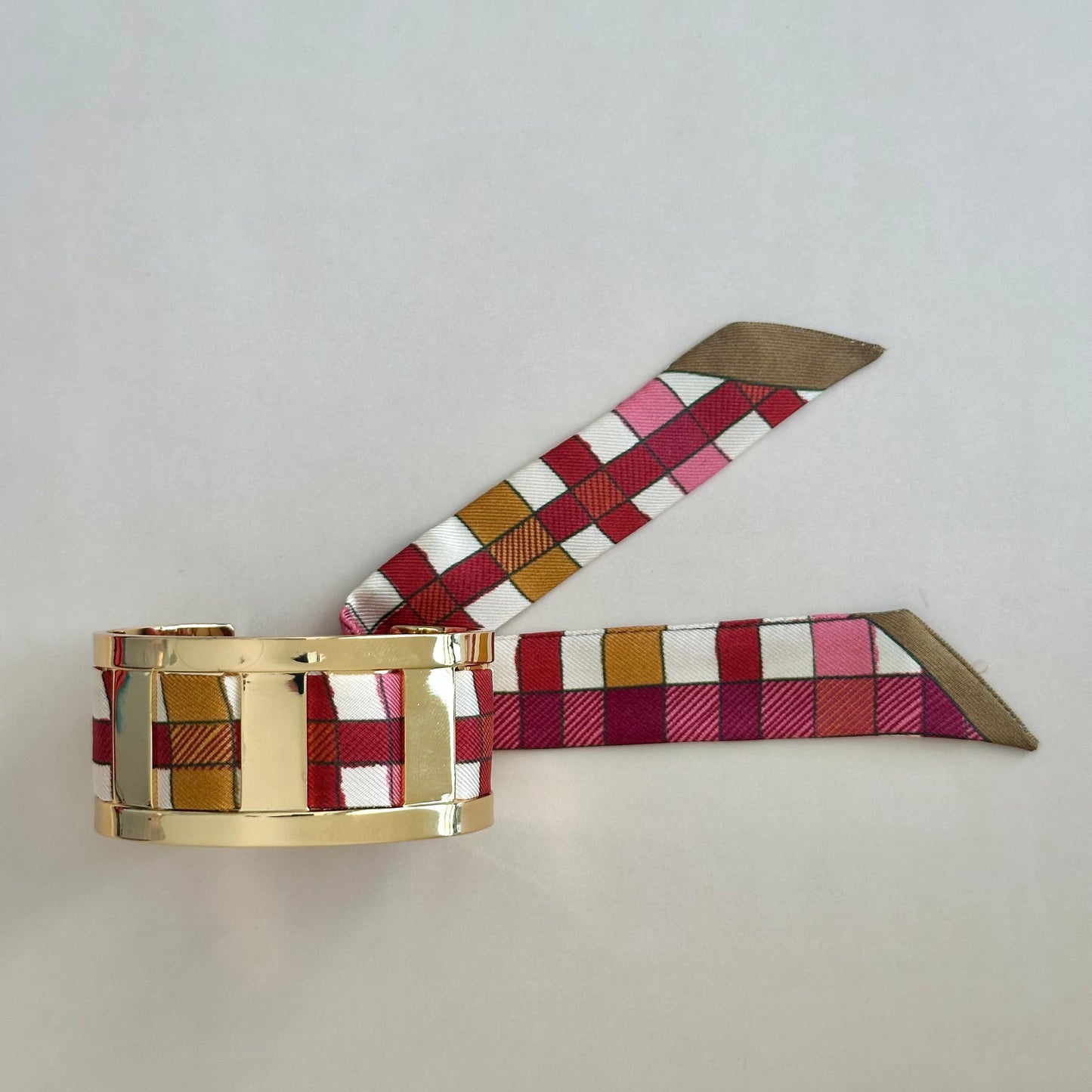 Esclava Merci Gold - Tartán Burdeo