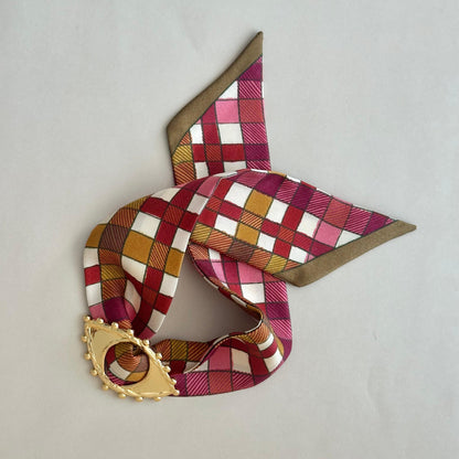 Pulsera Ojo - Tartán Burdeo