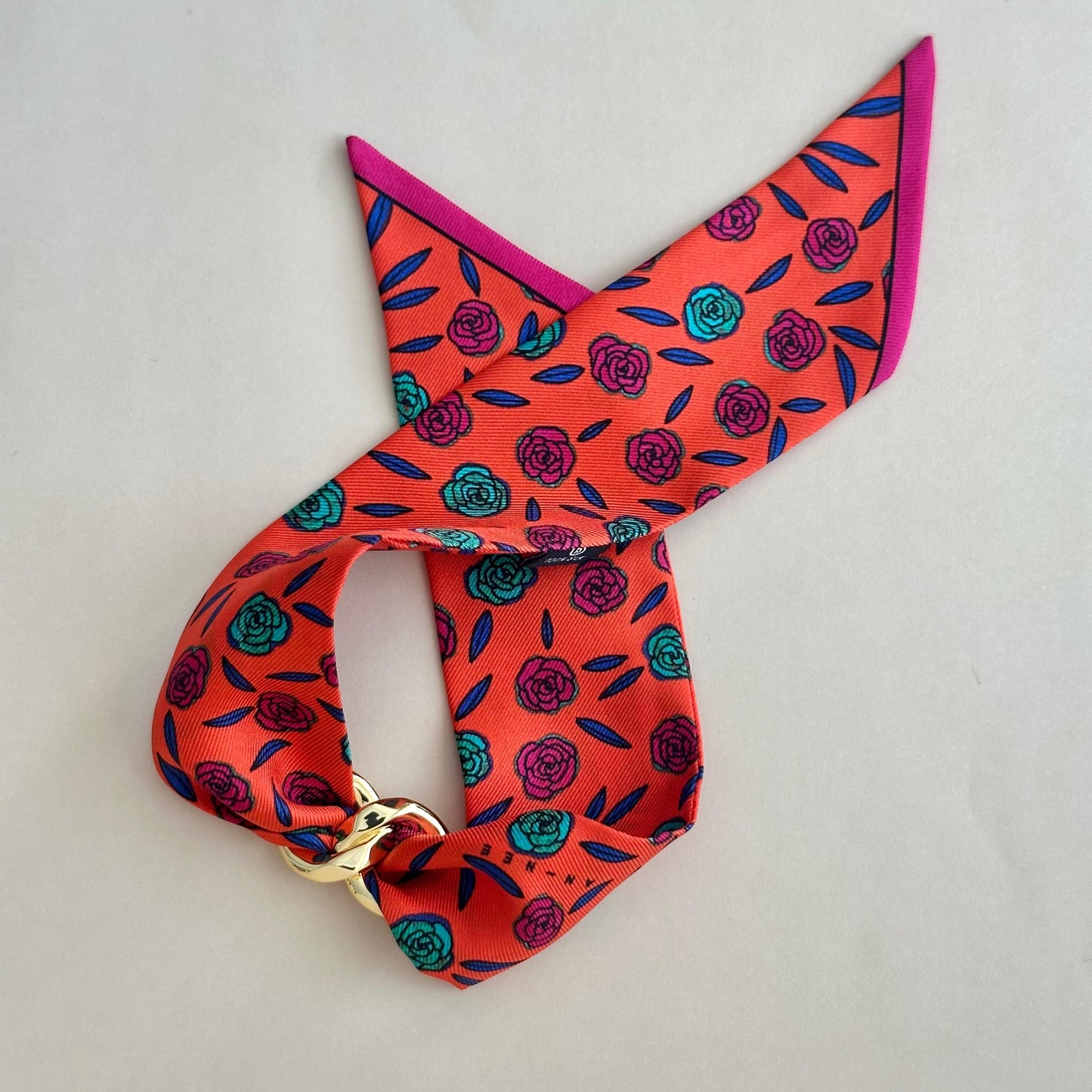 Pulsera Carré Gold - Fleur Orange