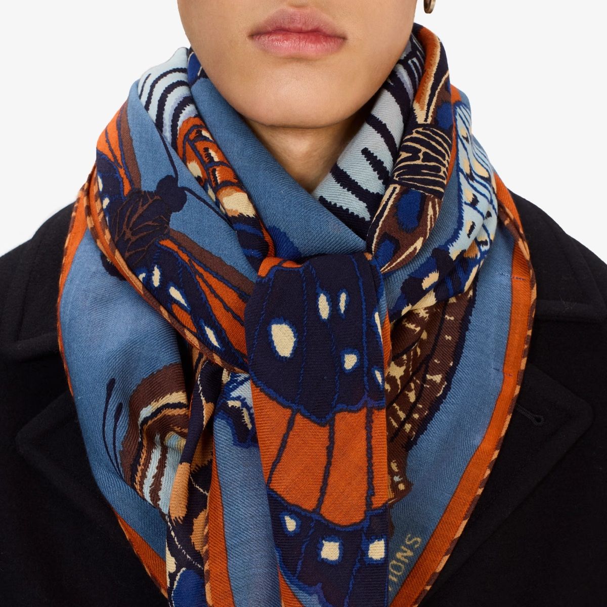 Pañuelo Papillons - Bleu