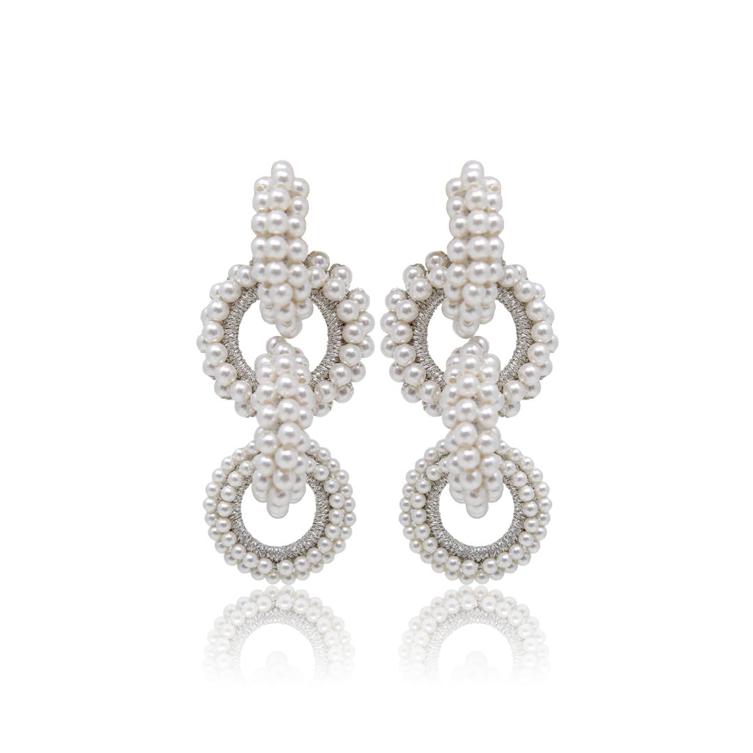 Aros Tulip doble - Perla