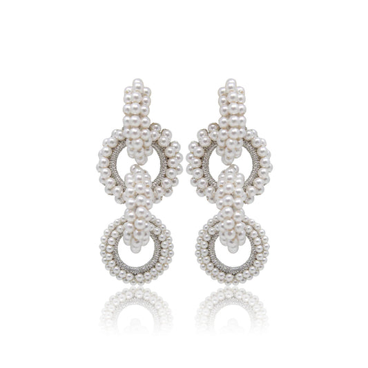 Aros Tulip doble - Perla